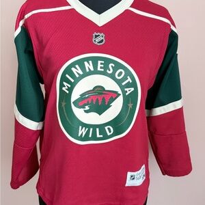 Minnesota Wild Red and Green Hockey Jersey